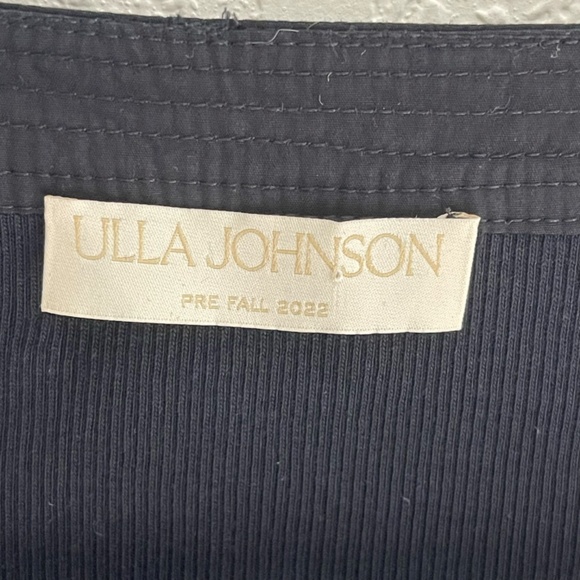 Ulla Johnson Puff Sleeve Top Size Small Black 1/4 Snaps Ribbed body - Picture 5 of 10